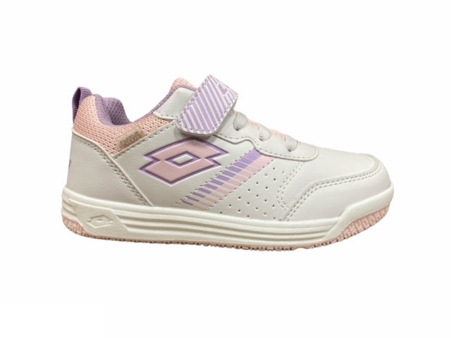 Lotto scarpa da tennis da bambina Set Ace AMF XVIII CL SL 215954 7J2 bianco-rosa