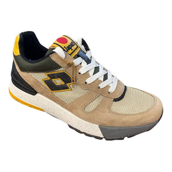 Sneakers Lotto Leggenda Tokyo Shibuya Net 217865 97K cammello-nero da uomo, design elegante e comfort