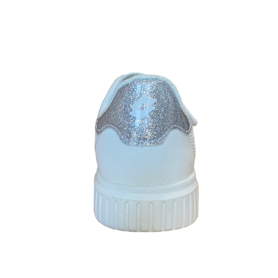 Lotto sneakers con strappo da bambina Venus 1 AMF 219415 1VQ white-silver metal 2 retro