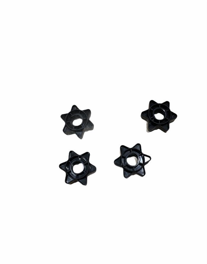Set Coppia Manubri Contes OW1304 da 30Kg (2x15kg) in cemento rivestito nero con dischi e barre per allenamento completo