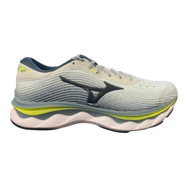 Mizuno scarpa da corsa da uomo Wave Sky 5 J1GC210224 blu-neo lime