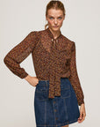 Pepe Jeans Blouse with internal top Luli Pirnt PL304347 262 brick