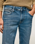 Pepe Jeans Men's slim mid-rise jeans trousers Hatch PM206323HP70 denim