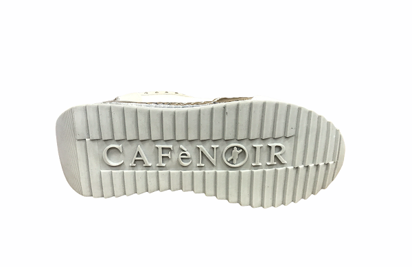 CafèNoir Animalier and Wedge Sneaker DN1410 white silver