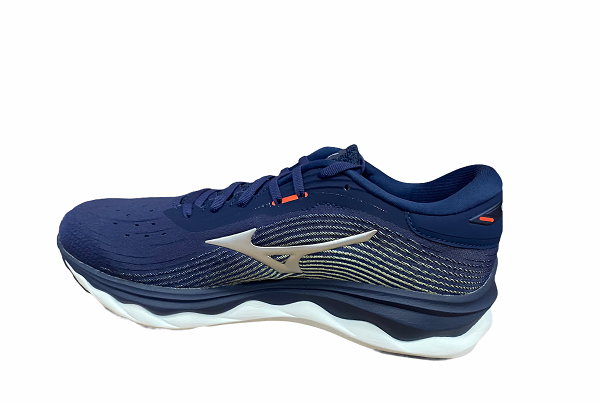 Mizuno men&#39;s running shoe Wave Sky 5 J1GC210208 blue-silver-red