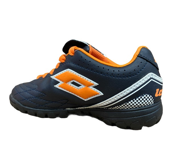 Lotto scarpa da calcetto da bambino Play Off VII TF JR Q4637 blu arancio