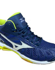 Mizuno men's volleyball shoe Wave Tornado X Mid V1GA161771 black-blue