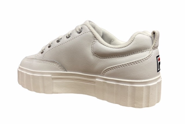 Fila women&#39;s leather wedge sneakers shoe Sandblast 1011035.1FG white