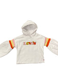 Levi's Hooded sweatshirt with patterned logo for girls 4ED500-001 white