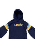 Levi's Hooded sweatshirt with patterned logo for girls 4ED500-B4M blue