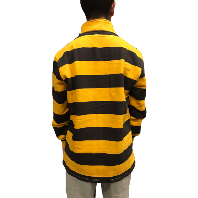 Santa Cruz men&#39;s striped half-zip sweatshirt Mini Screaming Hand SCA-CRW-070 yellow