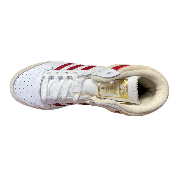 Adidas Originals men&#39;s high top sneakers Top Ten S24133 white-red-white cream