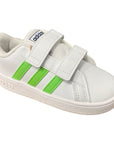 Adidas Grand Court CF I GX5750 white-green children's sneakers