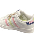 Adidas Originals sneakers da bambina Superstar EL I GY3332 bianco-limone-rosa