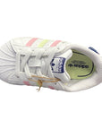 Adidas Originals sneakers da bambina Superstar EL I GY3332 bianco-limone-rosa