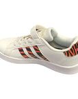 Adidas scarpa sneakers da bambini Grand Court EL C GZ1075 bianco-nero-rosso acido