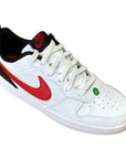 Nike scarpa sneakers da ragazzi Court Borough Low 2 BQ5448 110 bianco rosso nero