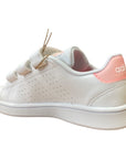 Adidas low sneakers for girls with Advantage C tear GW0453 white-light pink