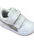 Puma scarpa sneakers da bambina Multiflex Glitz V 384886-01 bianco-argento