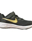 Nike Revolution 6 DD1095 002 black-metallic gold-white sneaker