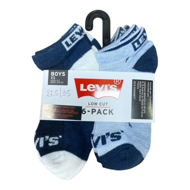Levi&#39;s Kids socks Box Tab Cut BL0267-C8D white-navy-grey