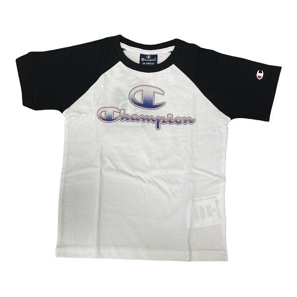 Champion completo T-shirt+Short 305987 WW001 WHT/NBK white-black