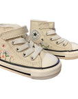 Converse sneakers da bambina a fantasia floreale Chuck Taylor All Star Easy-On A01617C beige