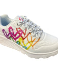 Skechers sneakers for girls and boys Uno Lite Love Brights 314061L/WMLT white