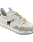 CafèNoir Leather sneakers with chain pasalaccio C1DE1520 W001 white