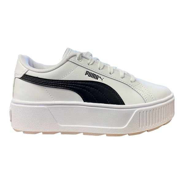 Puma scarpa sneakers con zeppa da donna Karmen L 384615 02 bianco nero