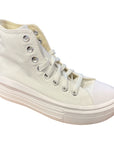 Converse scarpa sneakers da donna  Chuck Taylor All Star Move 568498C bianco-avorio naturale-nero