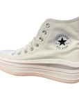 Converse scarpa sneakers da donna  Chuck Taylor All Star Move 568498C bianco-avorio naturale-nero