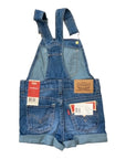 Levi's Kids salopette corta da bambino in jeans 4EE380 MA5 blu medio