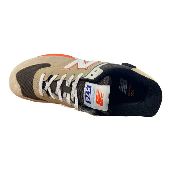 New Balance sneakers unisex bassa ML574HQ2 marrone chiaro-arancio-bianco