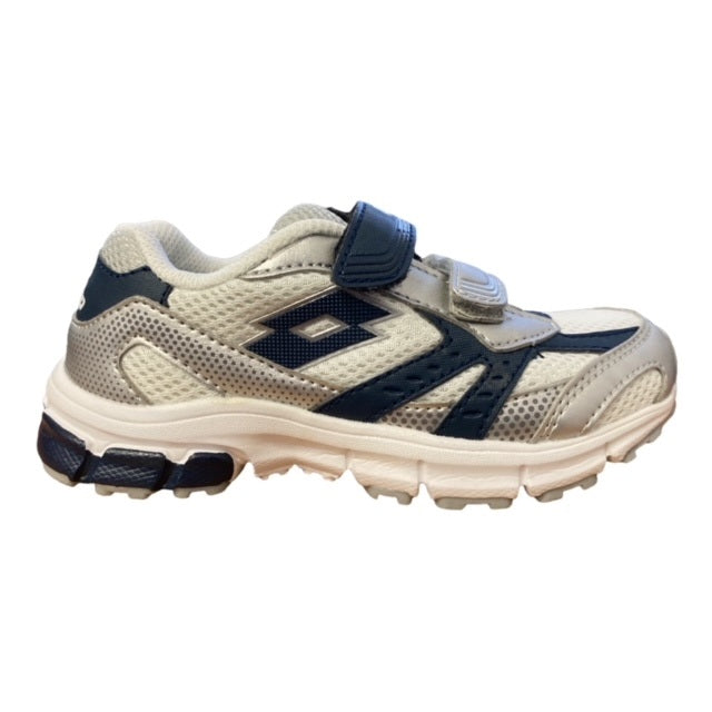 Lotto scarpa da ginnastica da bambino con lo strappo Zenith III R6047 bianco-blu