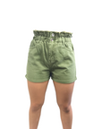 Smithy's Bermuda Denim for Women with elastic waist WBD641 olive green