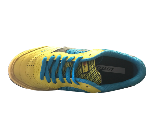 Lotto men&#39;s indoor soccer shoe Futsal pro VII ID R5779 yellow-blue
