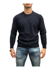 Italian Stories Men's blue Crater crew-neck sweater
