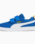 Puma Sneakers da bambino in mesh traspirante Courtflex v2 371758-14 victoria blue-white-zinnia