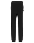 Freddy interlock sports trousers with silver print and bottom with cuff S3WBCP8 N black