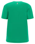 Freddy Women's t-shirt in cotton and S3WGZT4 V87 bright green lettering print 