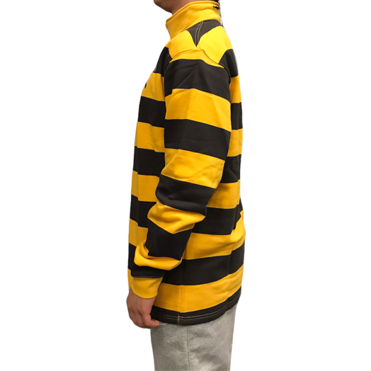 Santa Cruz men&#39;s striped half-zip sweatshirt Mini Screaming Hand SCA-CRW-070 yellow