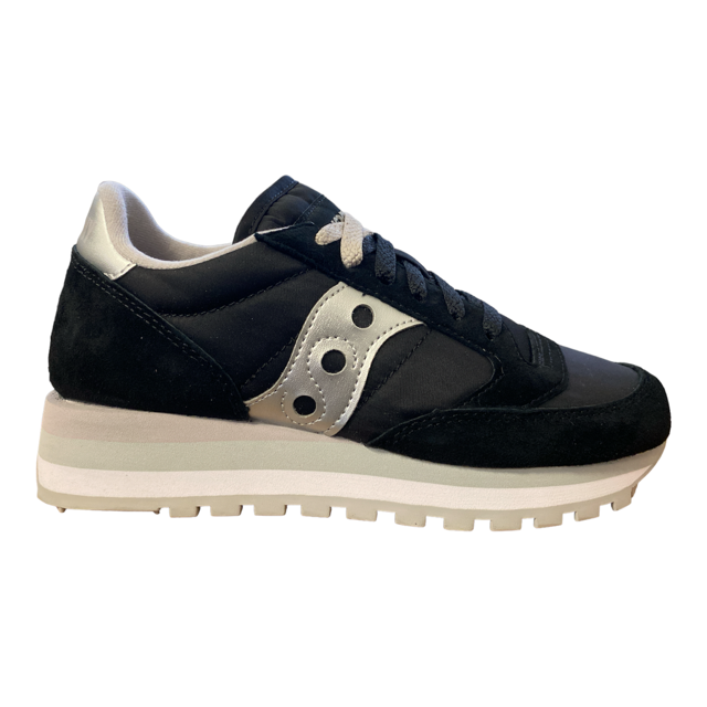 Saucony Jazz Triple S60530-15 sneakers da donna nero-argento, vista laterale