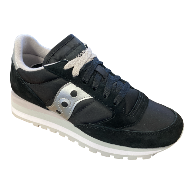 Saucony Jazz Triple S60530-15 sneakers da donna nero-argento, vista laterale