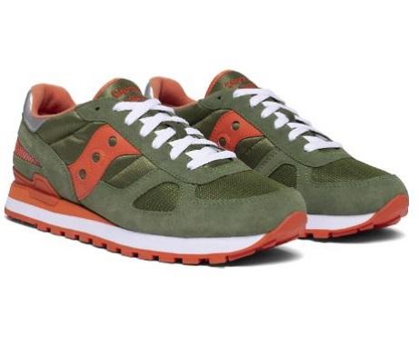 Saucony Original scarpa sneakers da uomo Shadow S2108 731 verde arancio