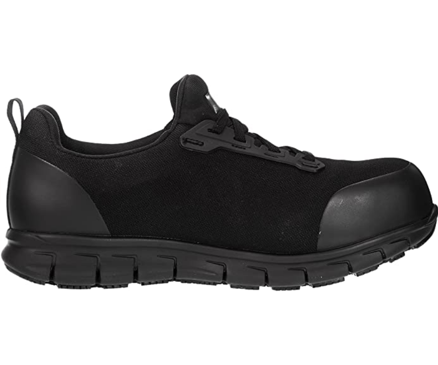 Skechers Sure Track Jixie 108041EC/BLK black, scarpe da lavoro antinfortunistiche con Memory Foam, suola antiscivolo e puntale rinforzato per massima sicurezza professionale