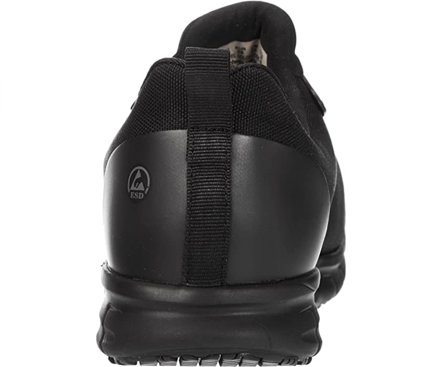 Skechers Sure Track Jixie 108041EC/BLK black, scarpe da lavoro antinfortunistiche con Memory Foam, suola antiscivolo e puntale rinforzato per massima sicurezza professionale