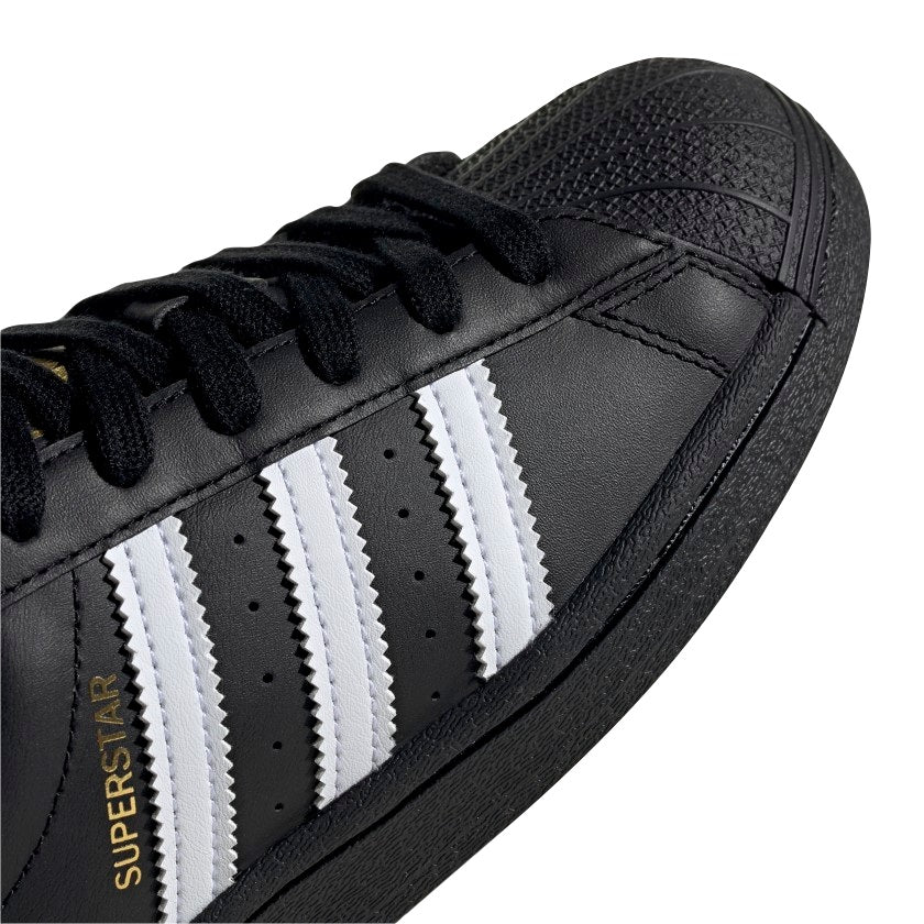 Adidas Originals scarpa sneakers da ragazzo Superstar J EF5398 nero-bianco