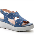 Stonefly women's sandal with wedge Park 9 Velor 216104 0M5 blue