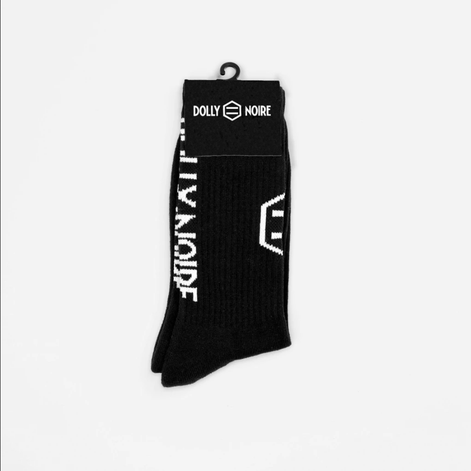 Dolly Noire Socks Woven Frontal Hexagon sk048-ka-01 black